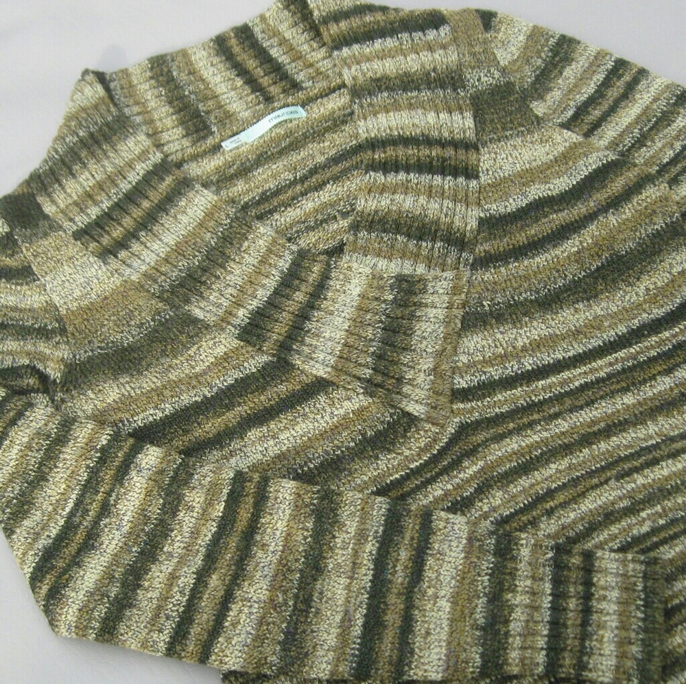 Maurice's striped green tunic sweater